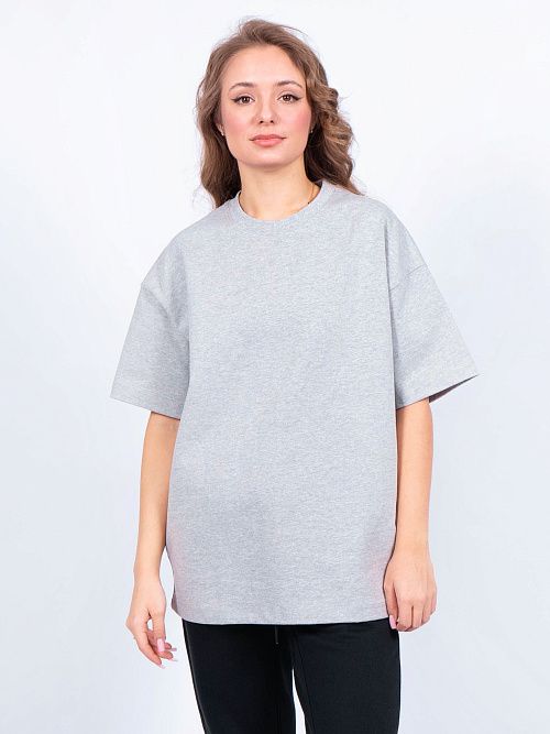 AR006-3 Футболка оверсайз серый меланж 365